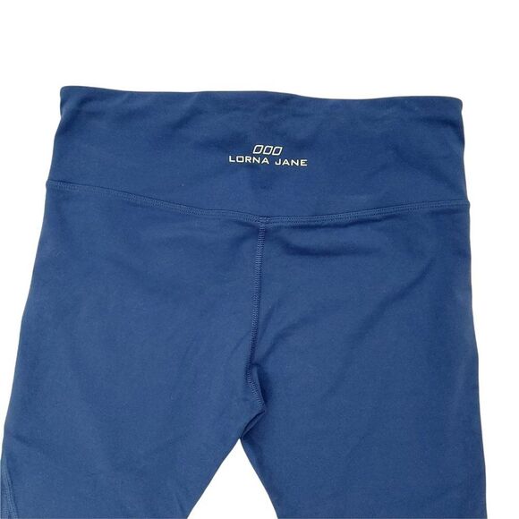 Lorna Jane Capri Leggings Womens Small Blue Breathable Gym Yoga Activewear - Picture 6 of 7
